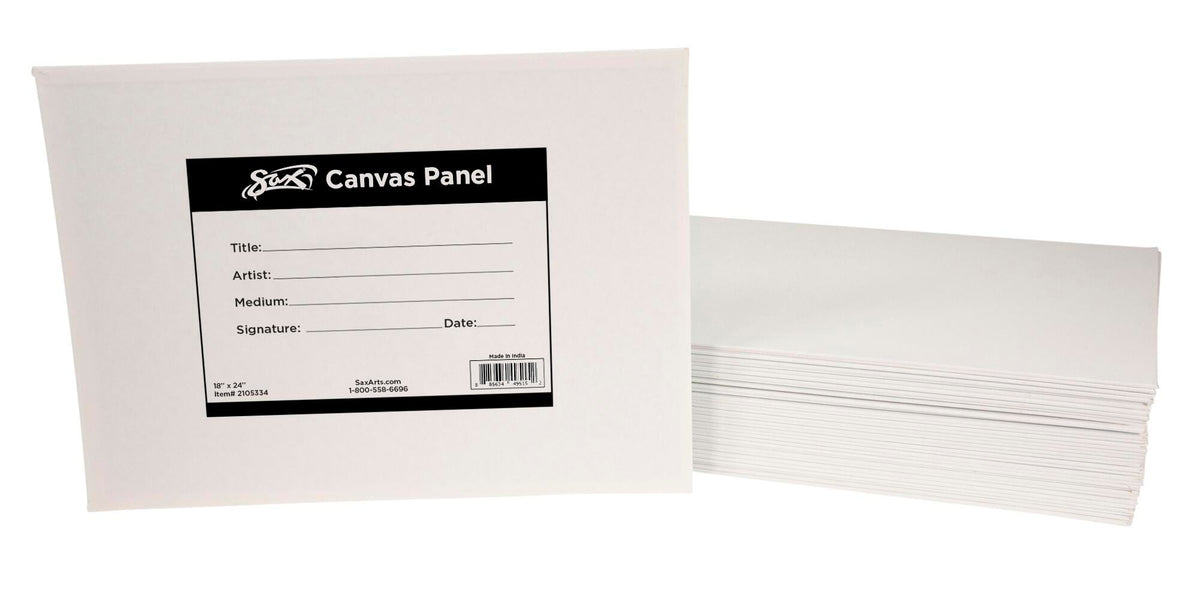 SAX CANVAS PANEL 18X24 IN WHITE PACK OF 36