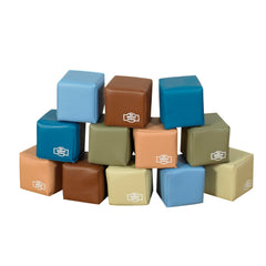 CHILDRENS FACTORY TODDLER BABY BLOCKS - 5-3/4 X 5-3/4 X 5-3/4 INCHES - WOODLAND - SET OF 12