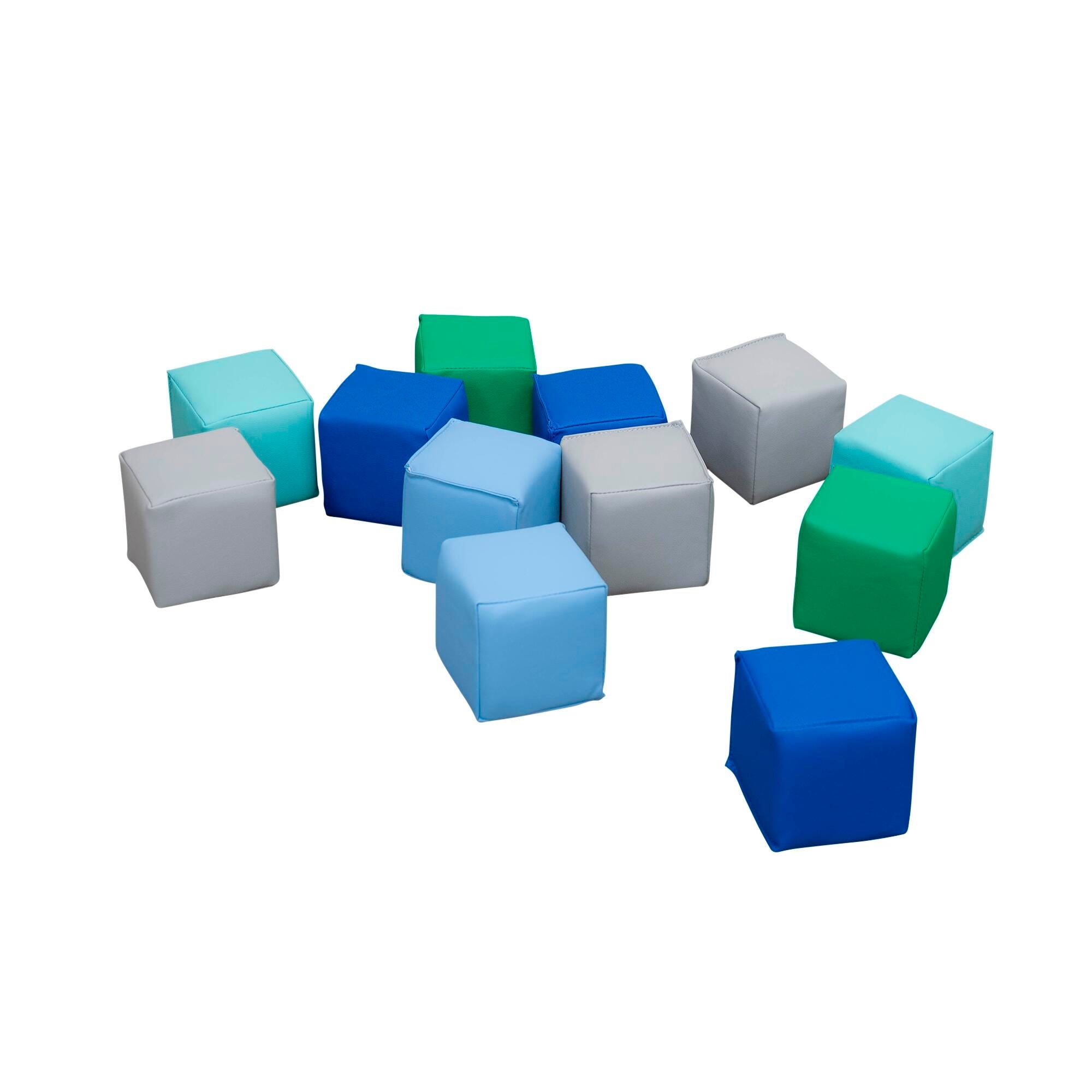 CHILDRENS FACTORY TODDLER BABY BLOCKS - 5-3/4 X 5-3/4 X 5-3/4 INCHES - CONTEMPORARY - SET OF 12