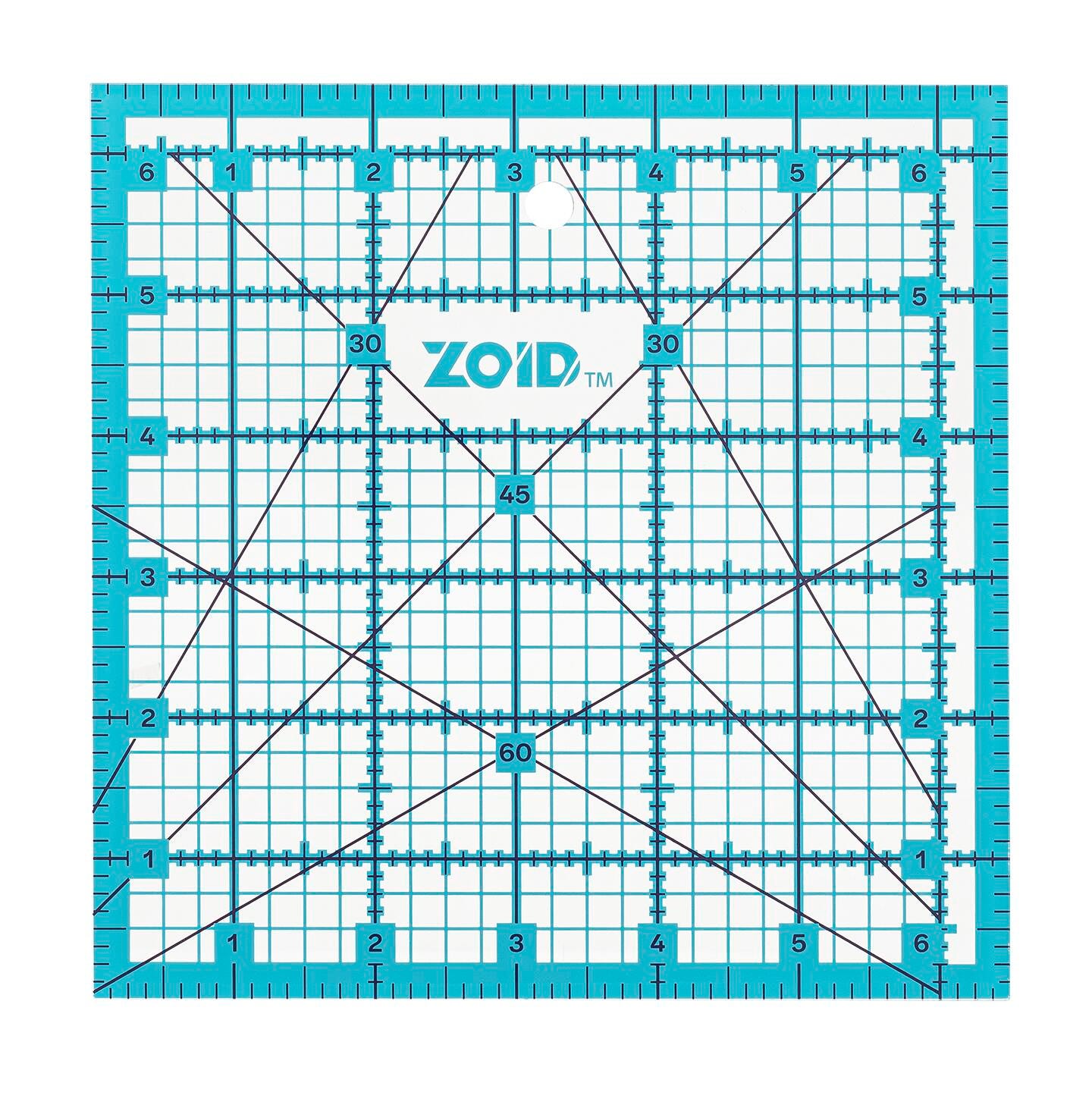 RULER ACRYLIC SEE-THROUGH ZOID  CLEAR 6 IN EACH