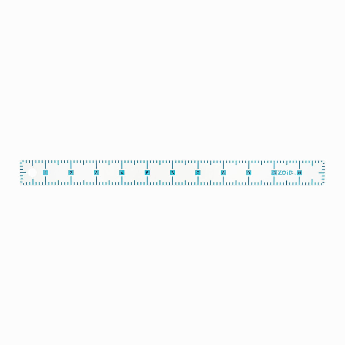 RULER ACRYLIC SEE-THROUGH ZOID  CLEAR 1X12 IN EACH