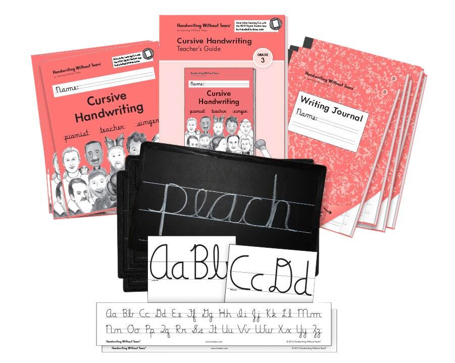 HANDWRITING WITHOUT TEARS THIRD GRADE CURSIVE KIT THIRD GRADE LEVEL