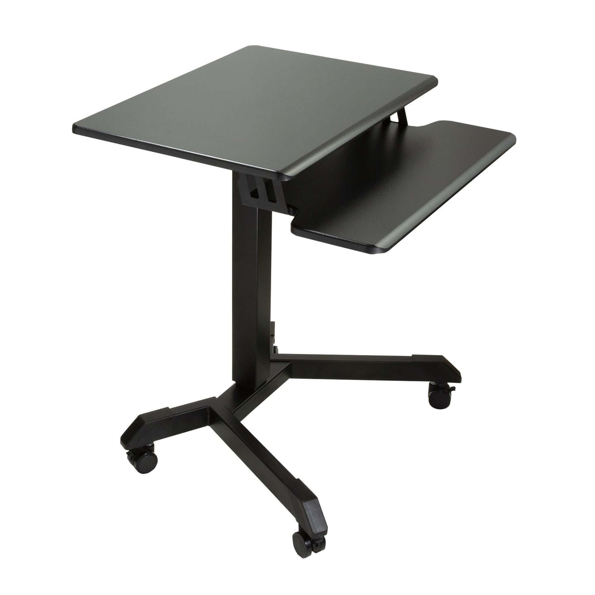 PEDESTAL - HIGH RISE MOBLIE ADJUSTABLE STANDING DESK WITH KEYBOARD TRAY