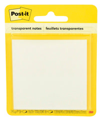 POST IT TRANSPARENT NOTES 1 PAD 36 SHTS 2.8 X 2.8 IN