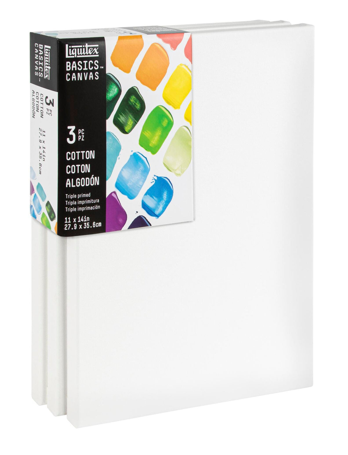 CANVAS STRETCHED LIQUITEX BASICS 11X14 PACK OF 3