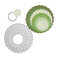 SIZZIX FRAMELITS DIES CIRCLES, SCALLOP