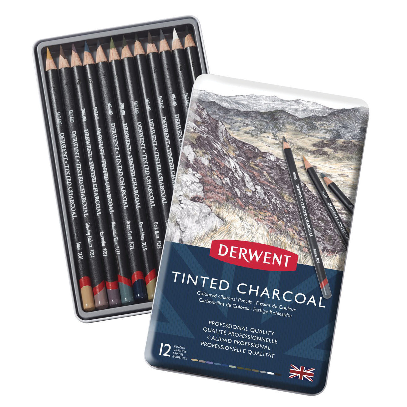 Tinted Charcoal Tin Pack 12