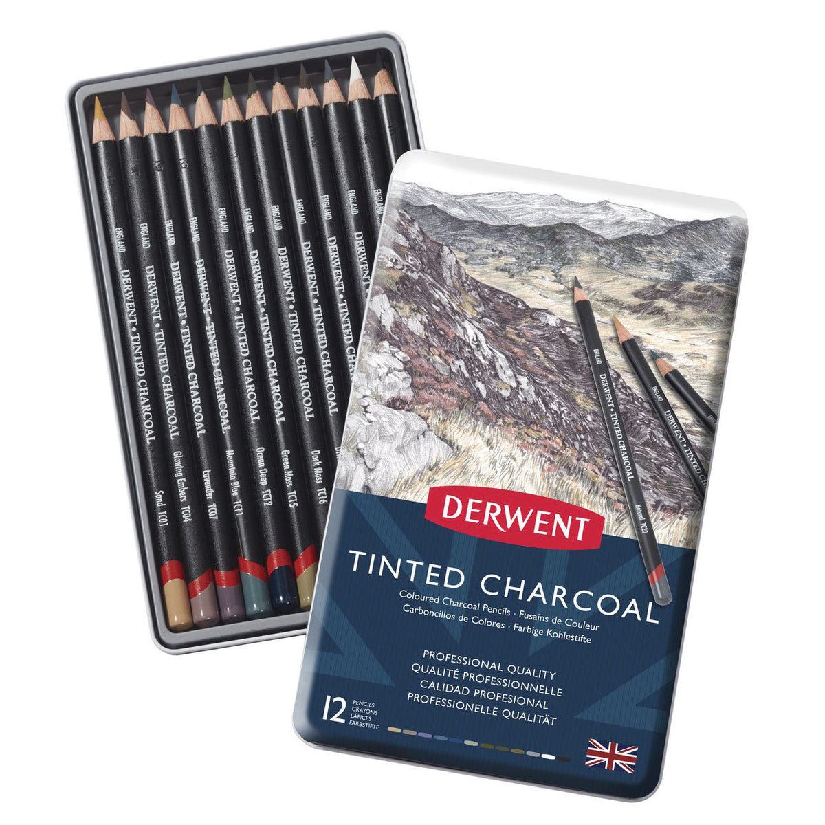 Tinted Charcoal Tin Pack 12