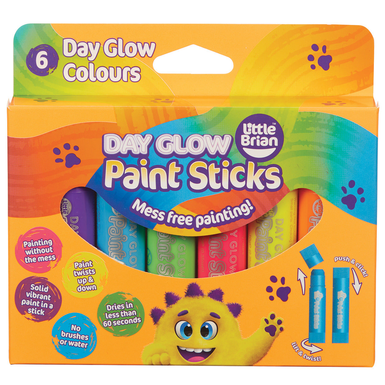 Paint Sticks Fluorescent 10G Pk6