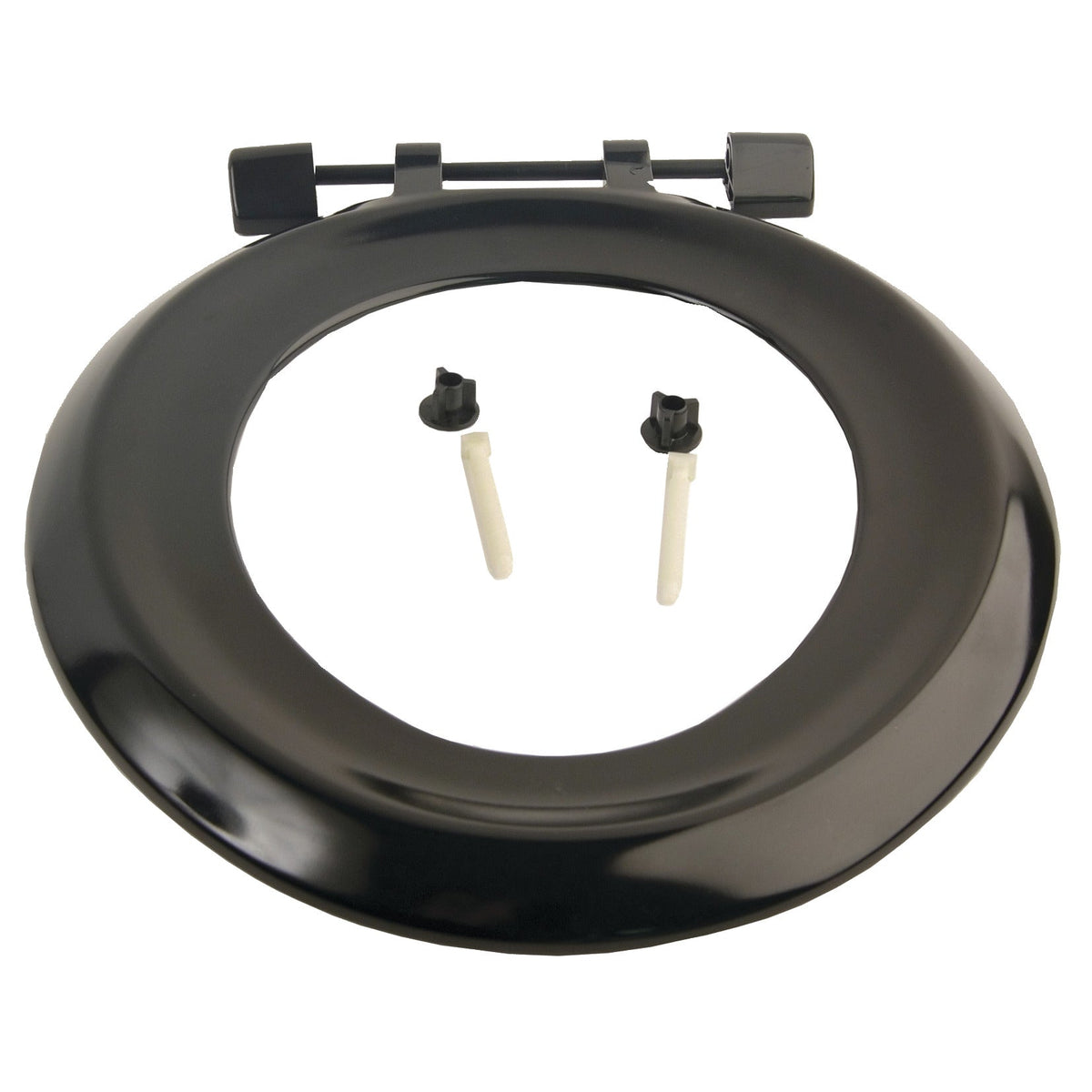 Seat Wc Plastic Black Single Flap