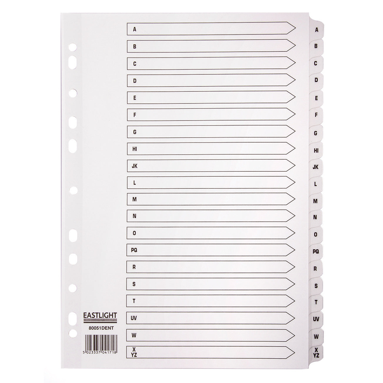 Divider Tabbed A4 A-Z Grey