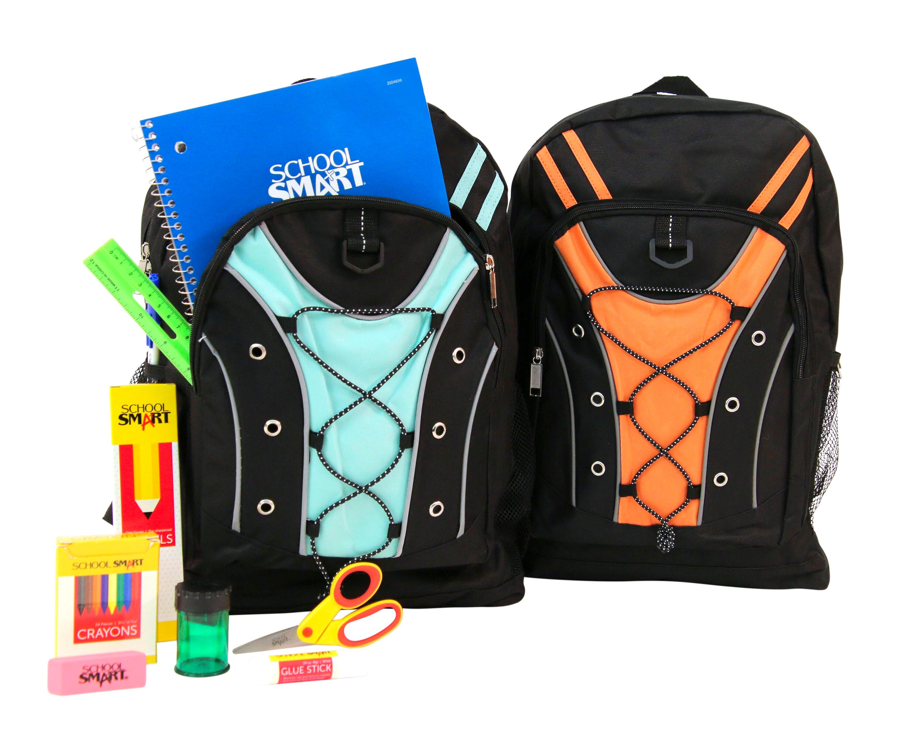 BACKPACK SUPPLY KIT - JUNIOR HIGH - BURGUNDY-GRAY-LIGHT BLUE-ORANGE-RED-SEA FOAM