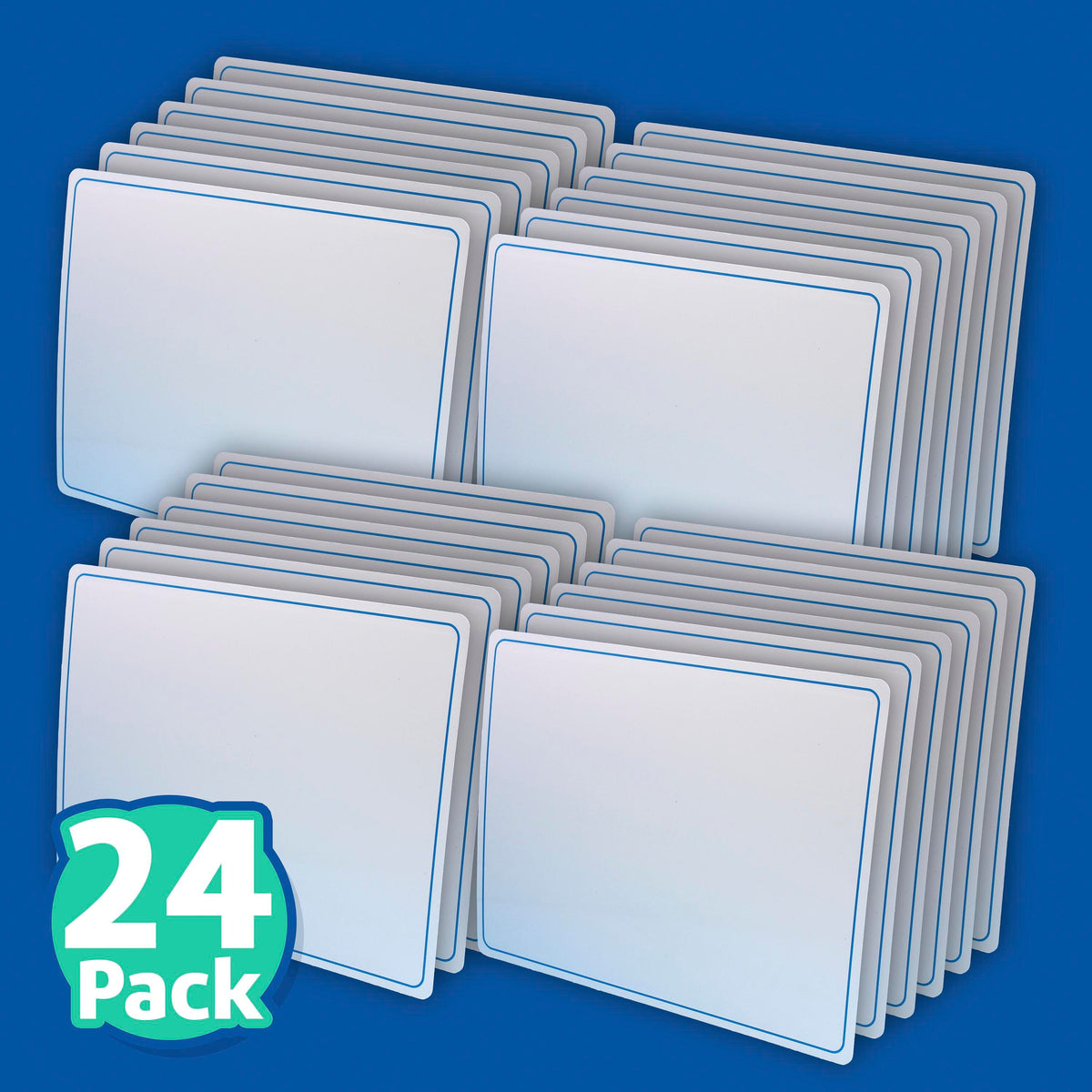 2023 KS DRY ERASE MAT MAGNETIC TWO SIDED PLAIN/PLAIN WHITE PACK OF 24 - PURCHASED ITEM
