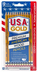 PENCIL USA GOLD NO 2 PRESHARPENED PACK OF 12