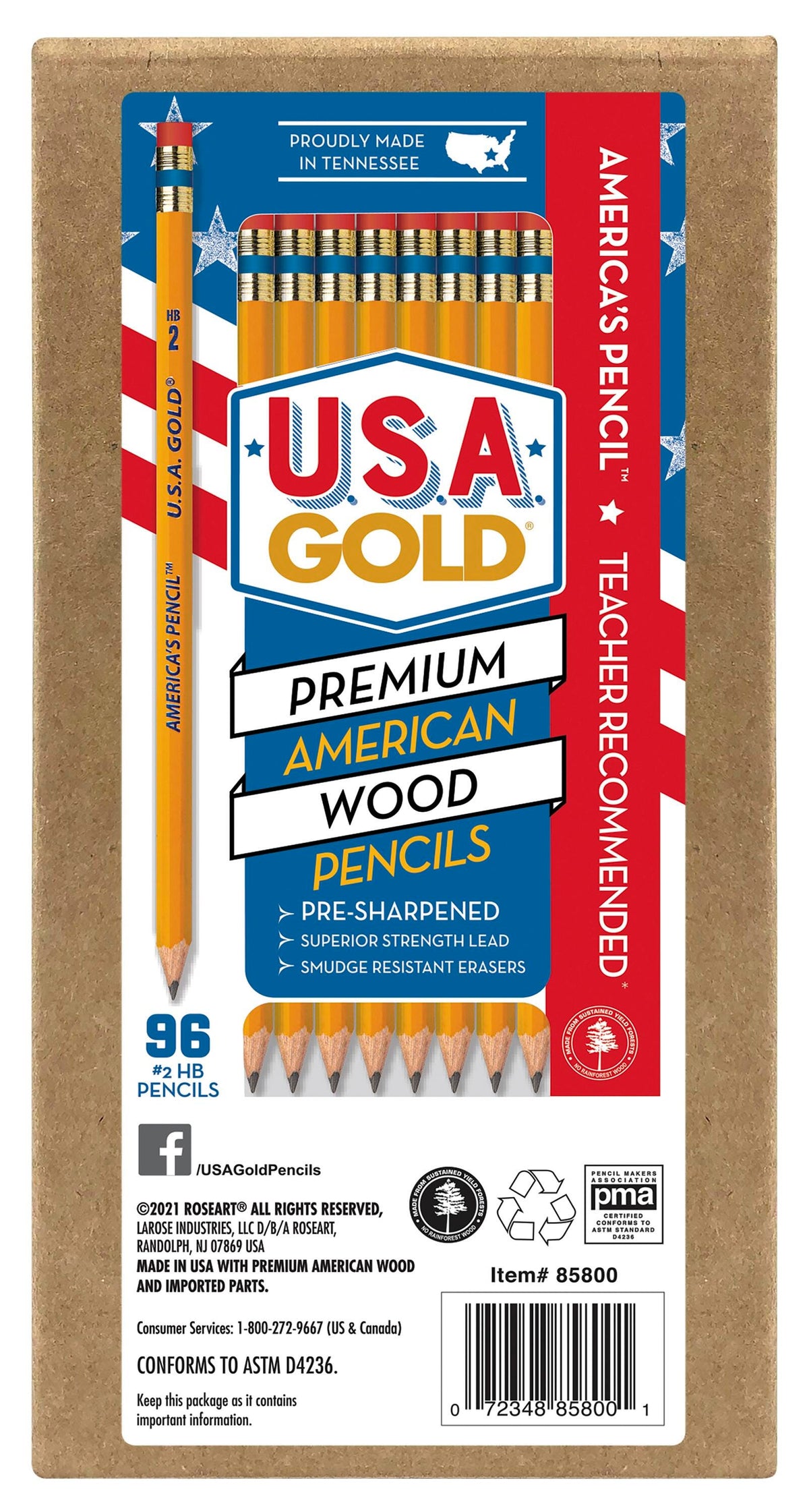 PENCIL USA GOLD NO 2 PRESHARPENED PACK OF 96