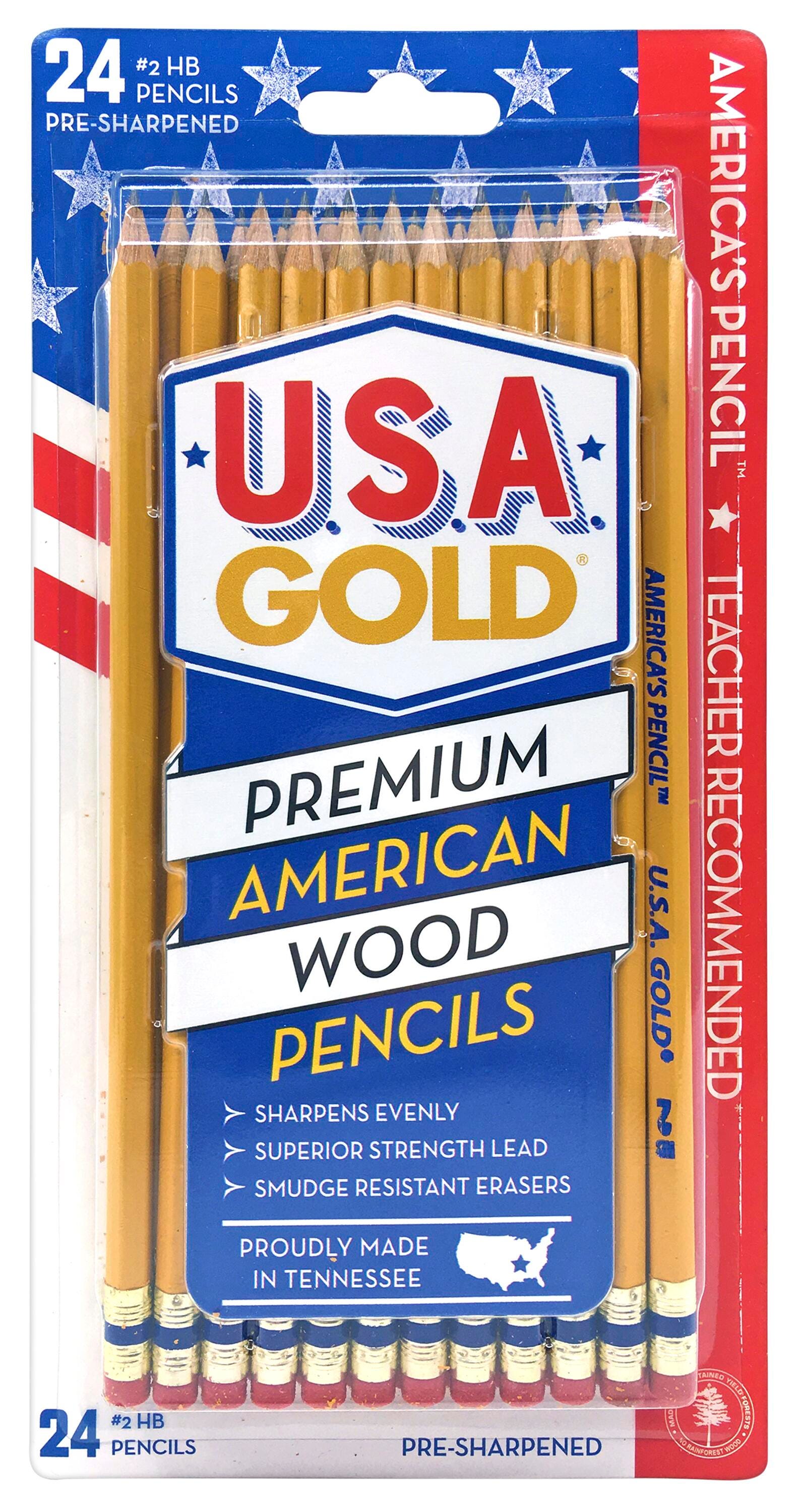 PENCIL USA GOLD NO 2 PRESHARPENED PACK OF 24