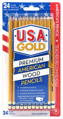 PENCIL USA GOLD NO 2 PRESHARPENED PACK OF 24