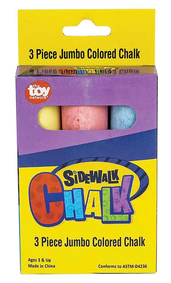 JUMBO  SIDEWALK     CHALK     3PK