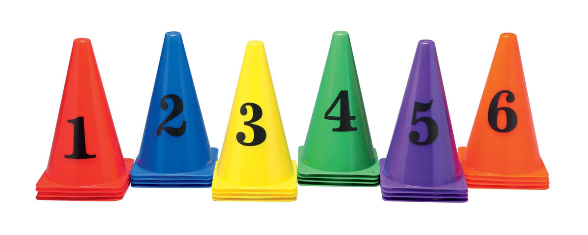 NUMBERED CONES 1-6 SET-36 - 9 CONES