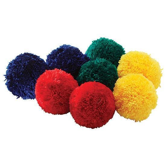 COLOR FLEECE BALLS 4IN SET