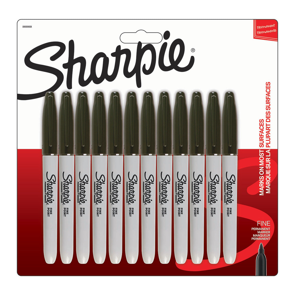 Sharpie Fine Perm Marker.Black.Pk12