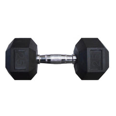 HEX RUBBER DUMBBELL - 25 LBS
