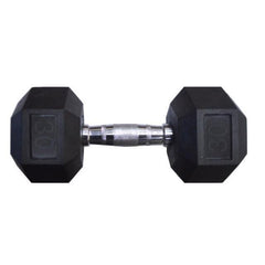HEX RUBBER DUMBBELL - 30 LBS