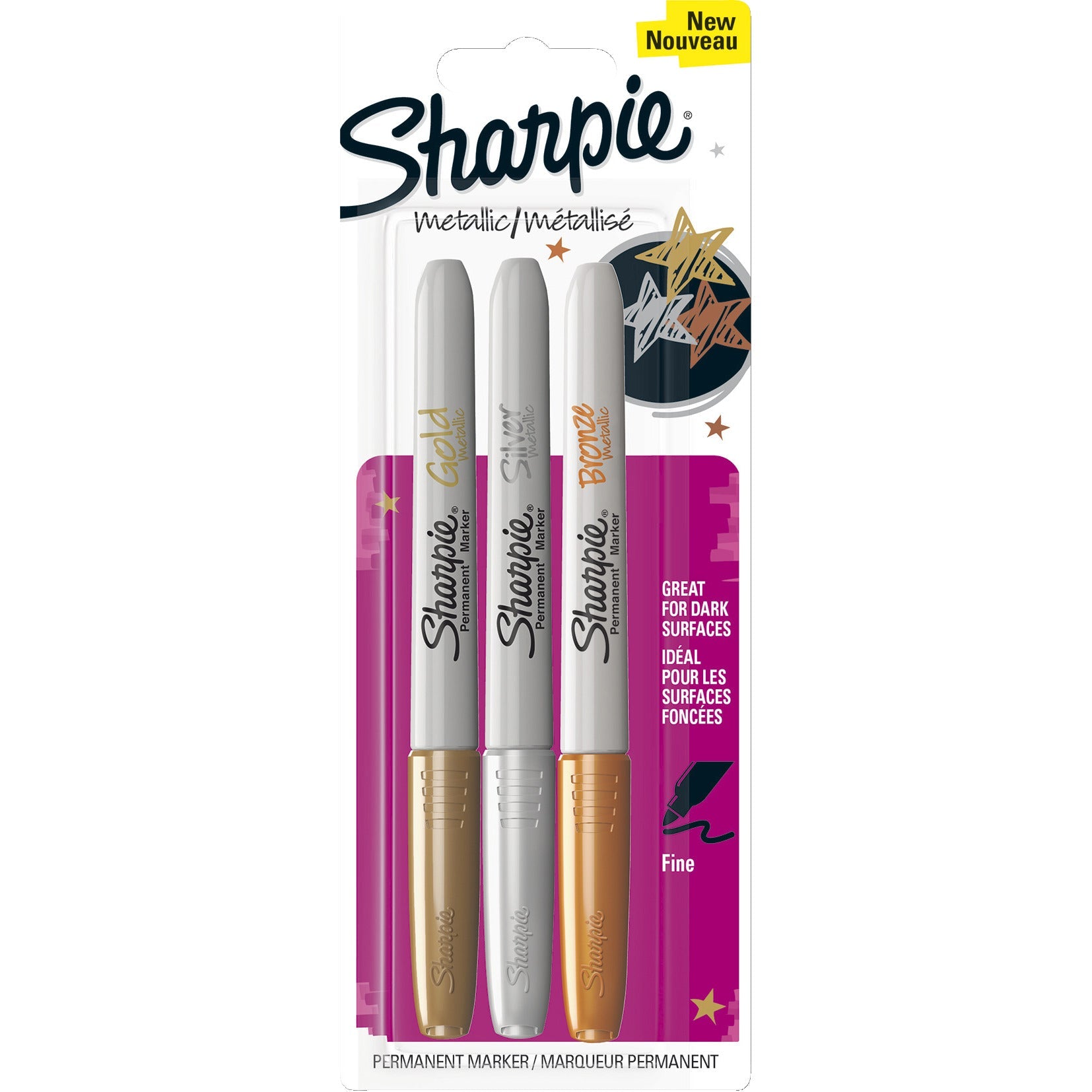 Sharpie Metallic Perm Marker.Pk3