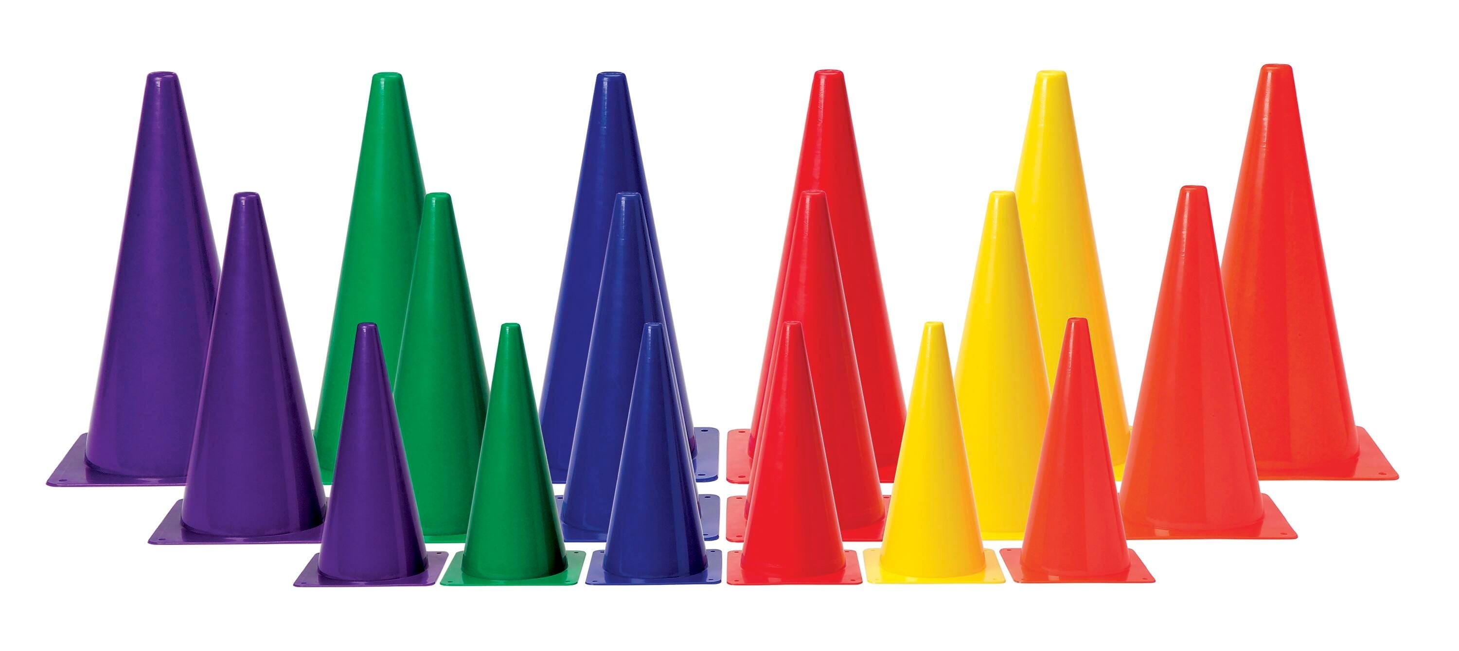 PLASTIC CONES 12 IN COLORS RED