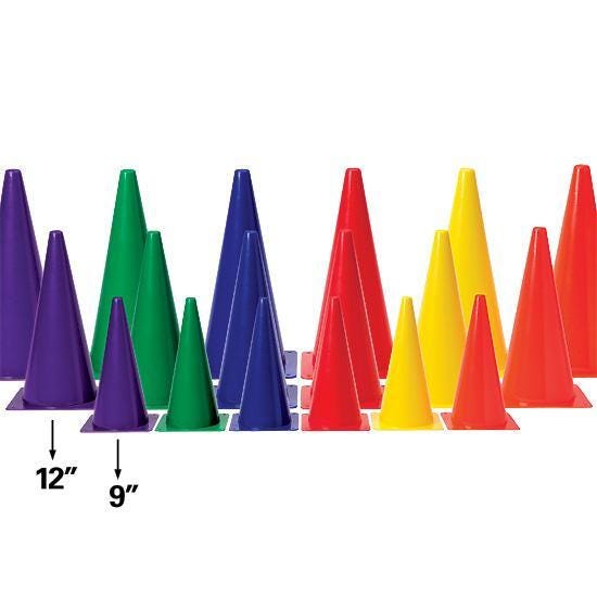 PLASTIC CONES 12 IN COLORS BLUE
