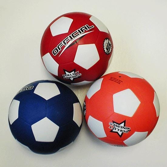 RUBBER SOCCERBALL SIZE 5 RED
