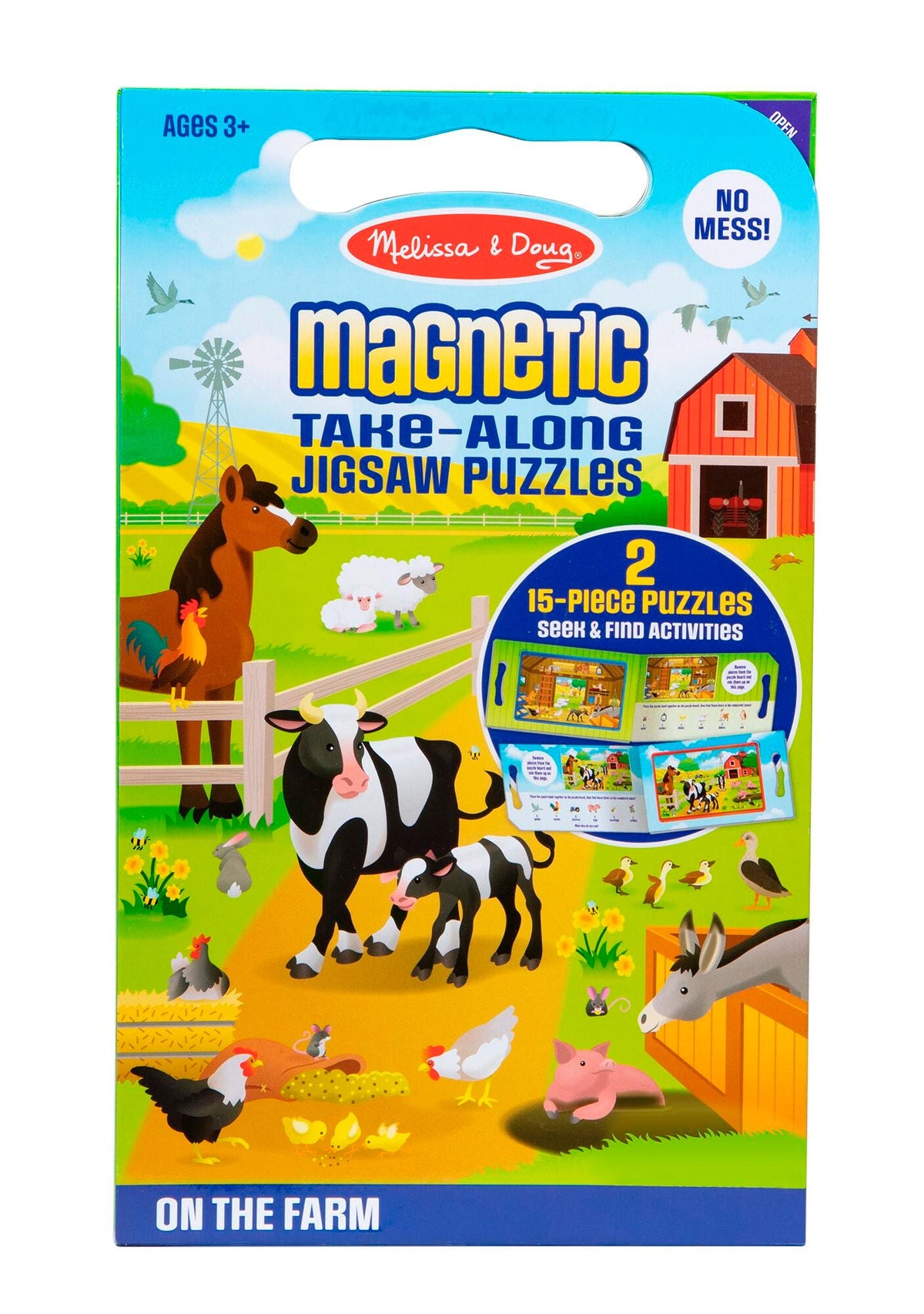 TAKE ALONG MAGNETIC JIGSAW PUZZLES - ON THE FARM