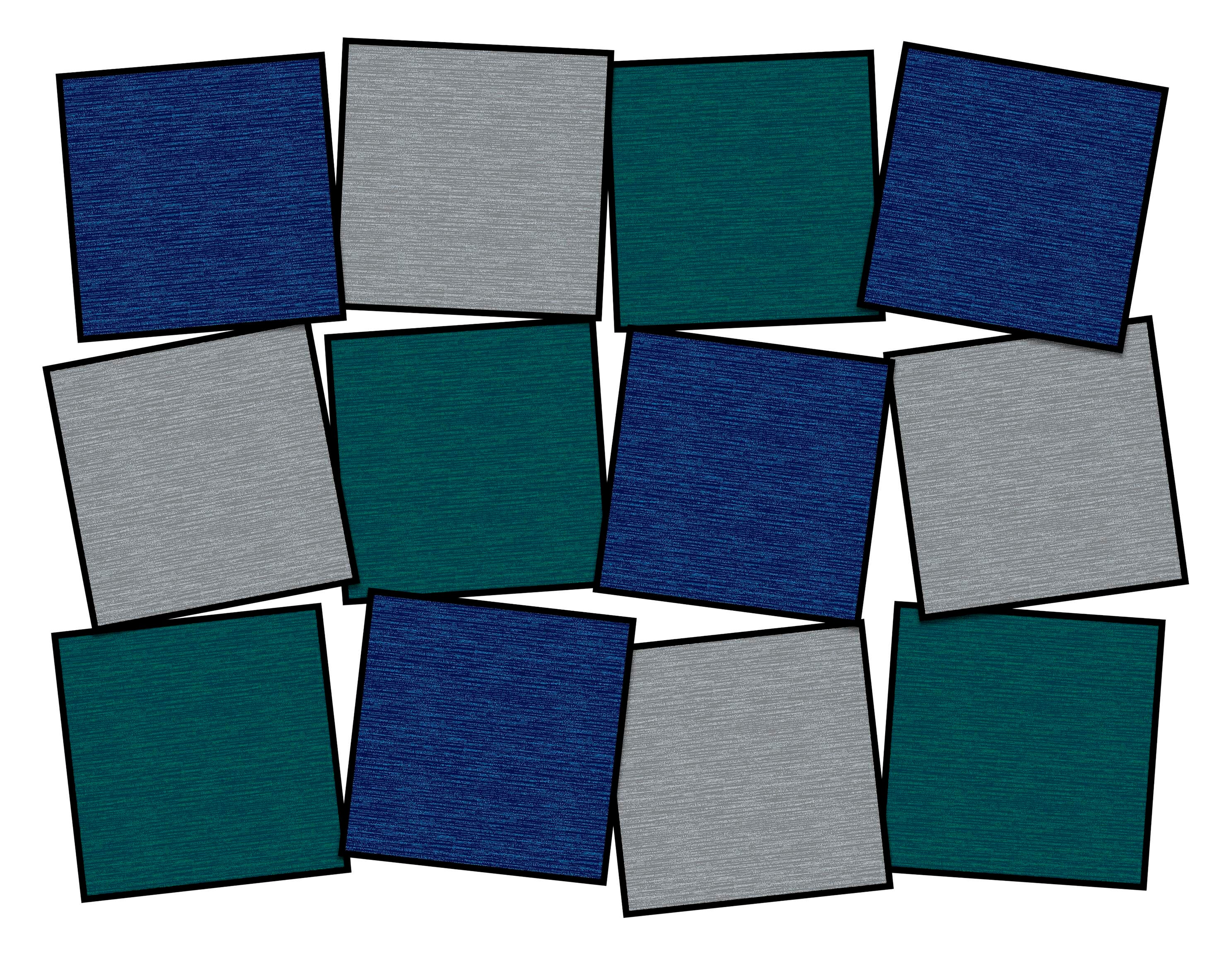 FLAGSHIP CARPETS TONE ON TONE - 15 X 15 INCHES - SET OF 12 - COOL TONE