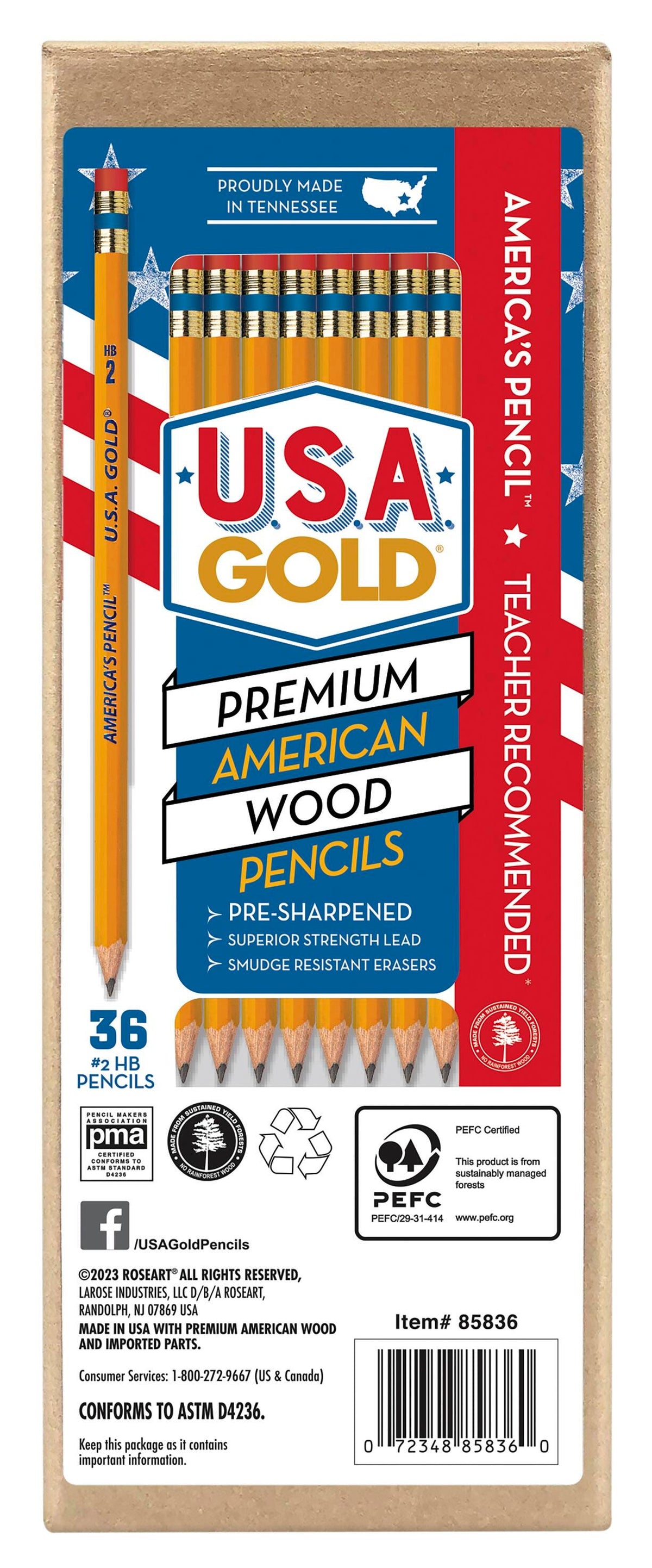PENCIL USA GOLD NO 2 PRESHARPENED PACK OF 36