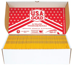 PENCIL USA GOLD NO 2 PRESHARPENED PACK OF 250
