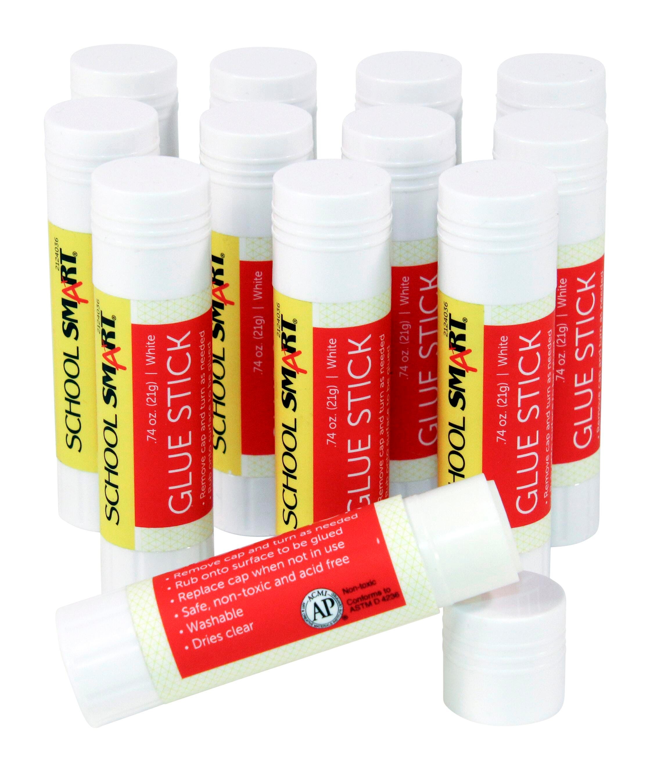 GLUE SCHOOL SMART STICK .74OZ WHITE PACK OF 12