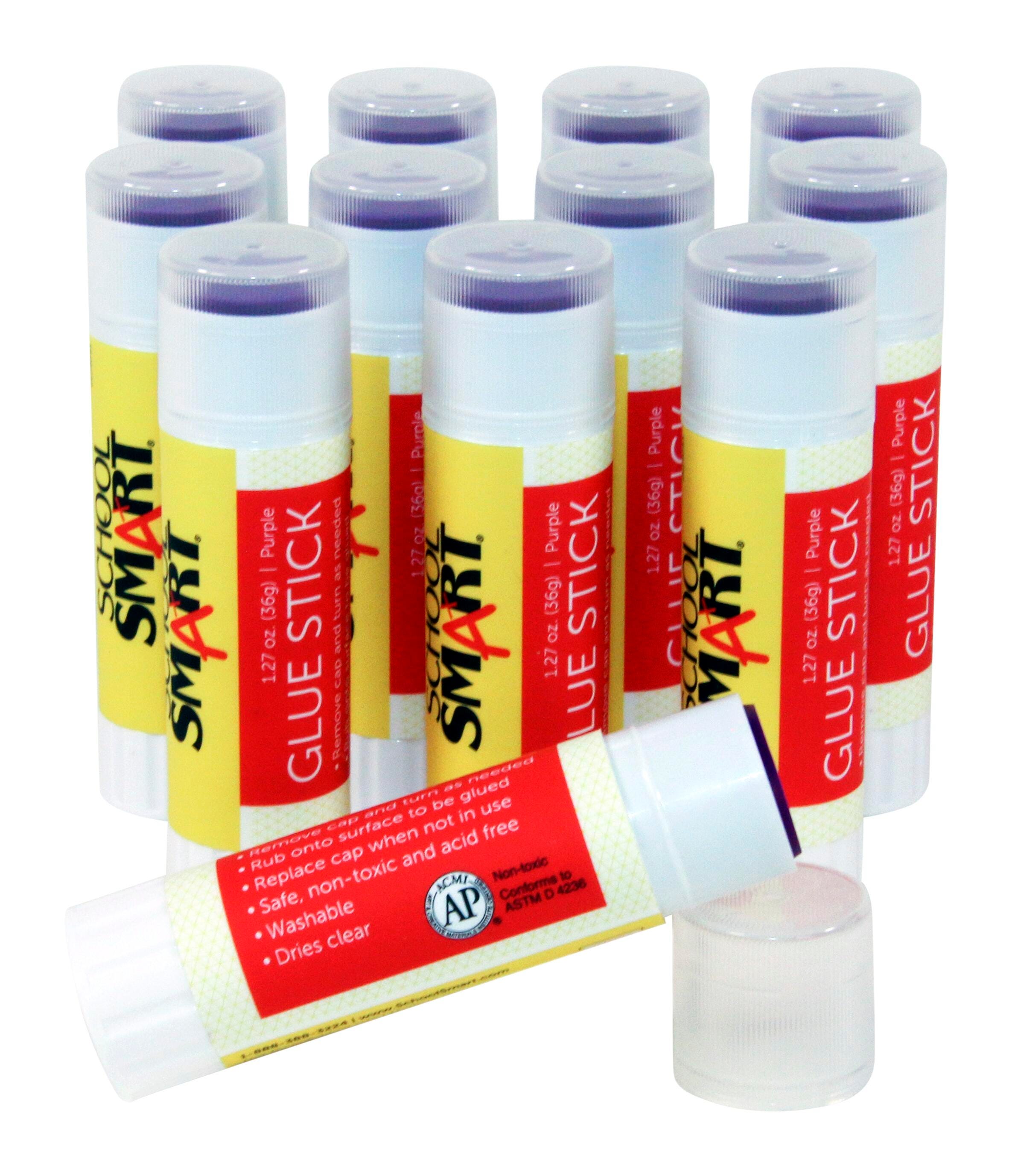 GLUE SCHOOL SMART STICK 1.27OZ PURPLE PACK OF 12