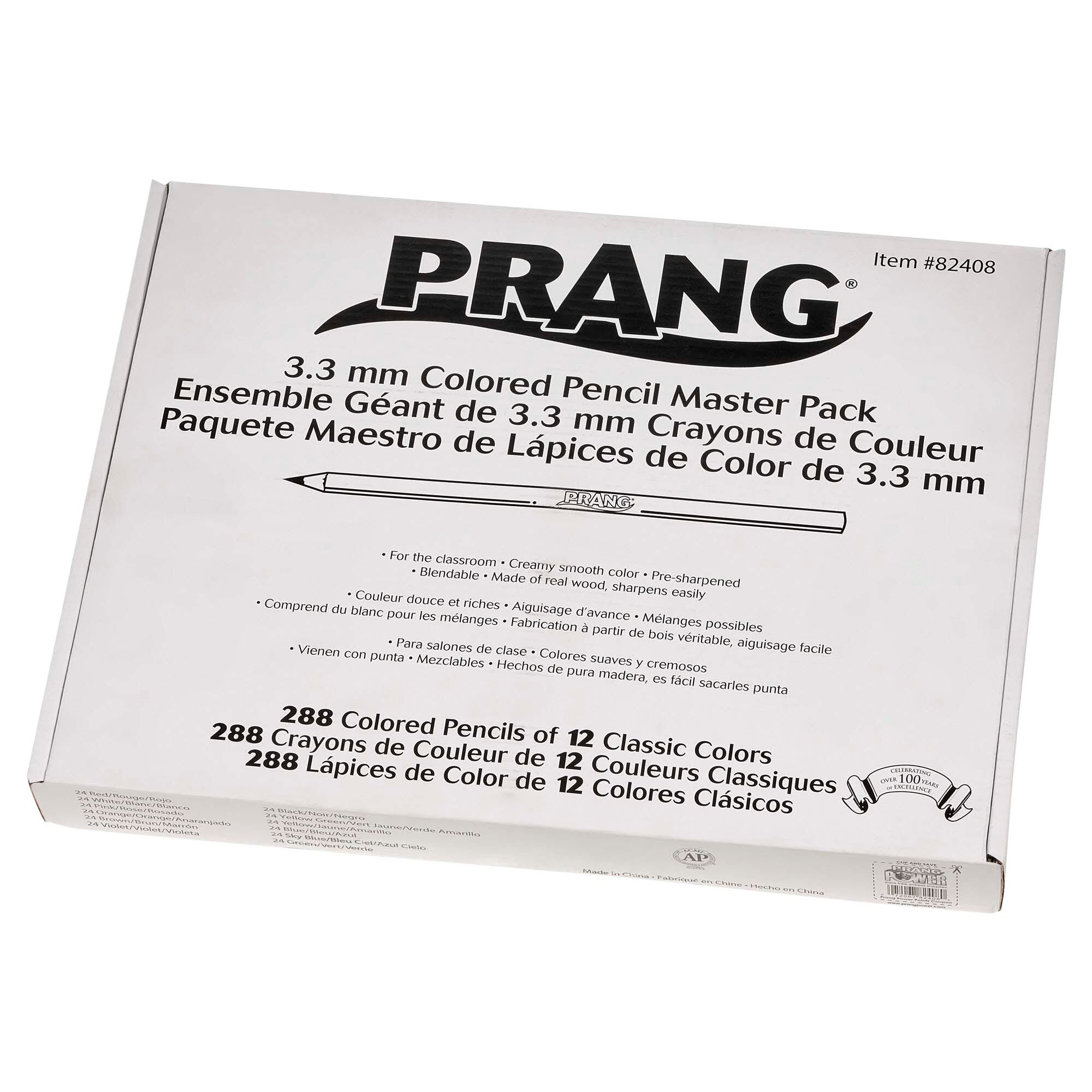 PENCILS COLORED PRANG CLASSROOM PACK 12-COLOR SET OF 288