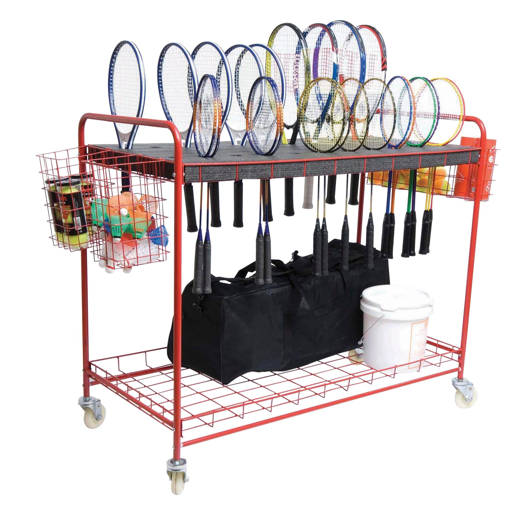 WIRE RACQUET STORAGE CART