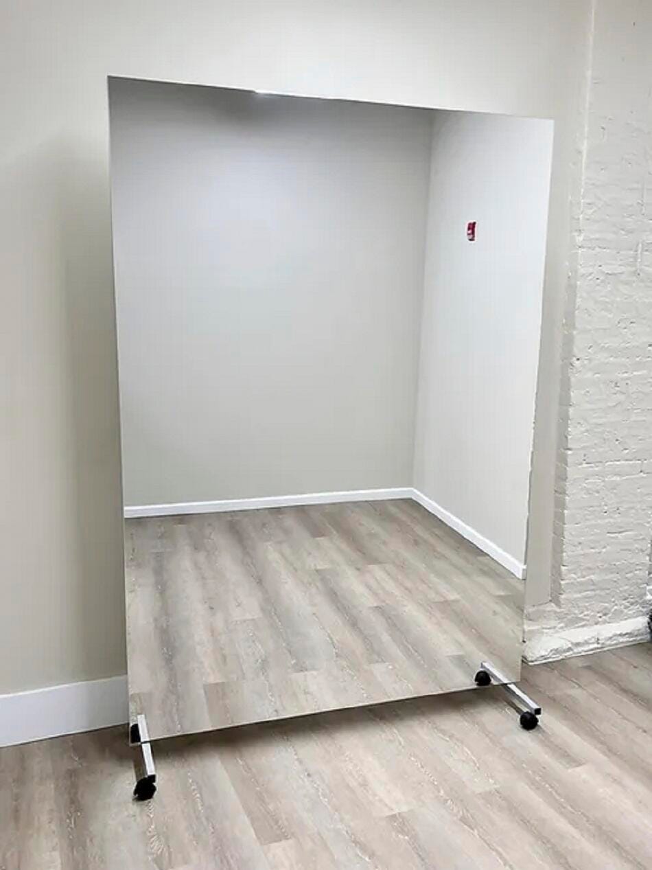 ROLLING FLOOR STAND MIRROR 48 X 96 INCH