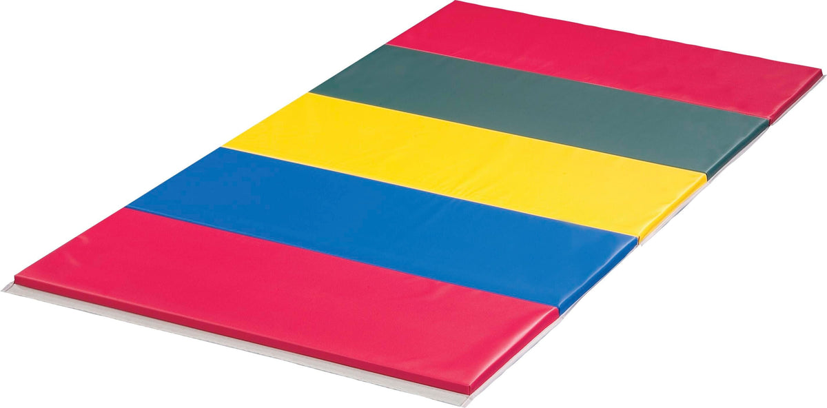 SPORTIME 2 PANEL 2-3/8 IN THICK COMBO FOAM RAINBOW INSTRUCTOR MAT 4 SIDE HOOK AND LOOP 4 FT X 6 FT X 2-3/8 IN