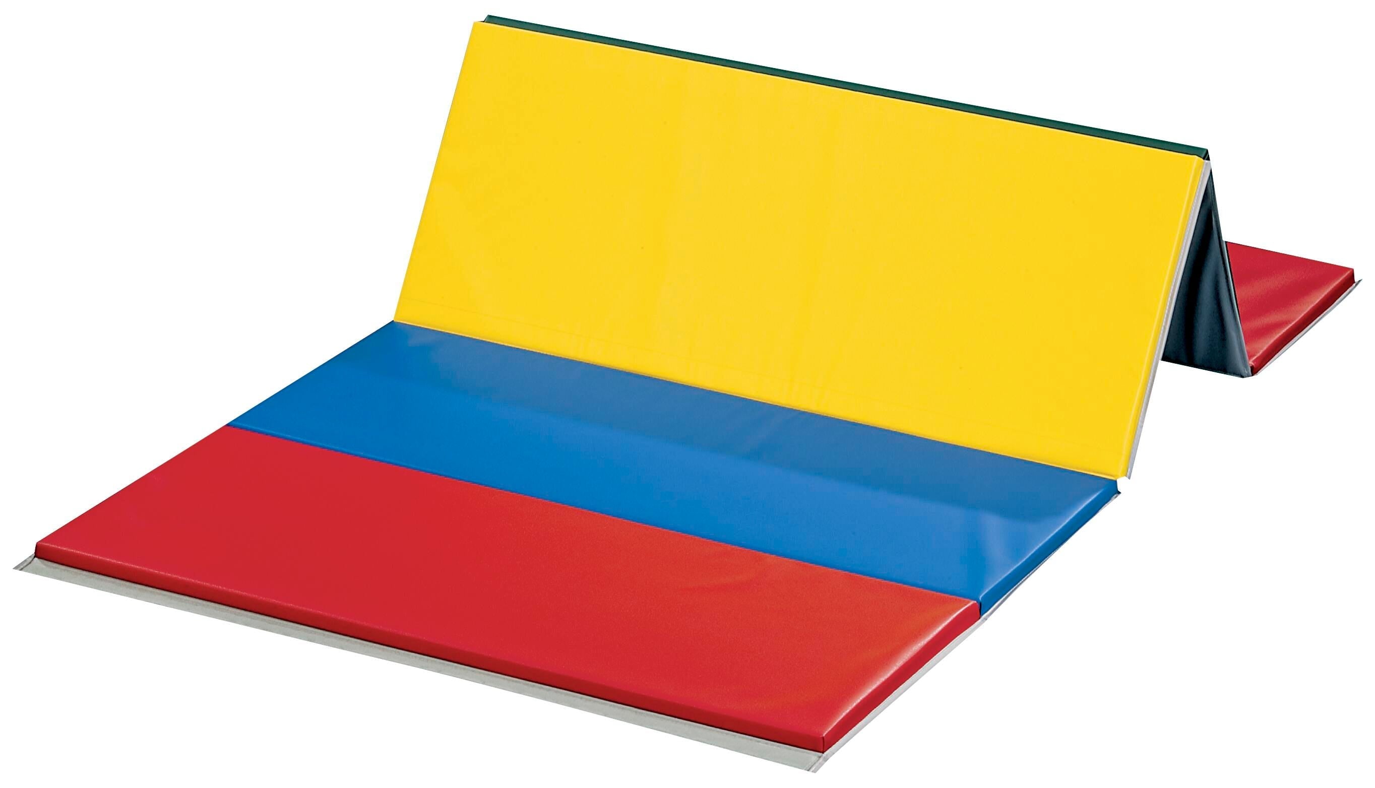FLAGHOUSE DELUXE 1-1/2 IN - THICK POLYEHTYLENE RAINBOW MAT2 SIDE HOOK AND LOOP 4 FT X 8 FT X 1-1/2 IN