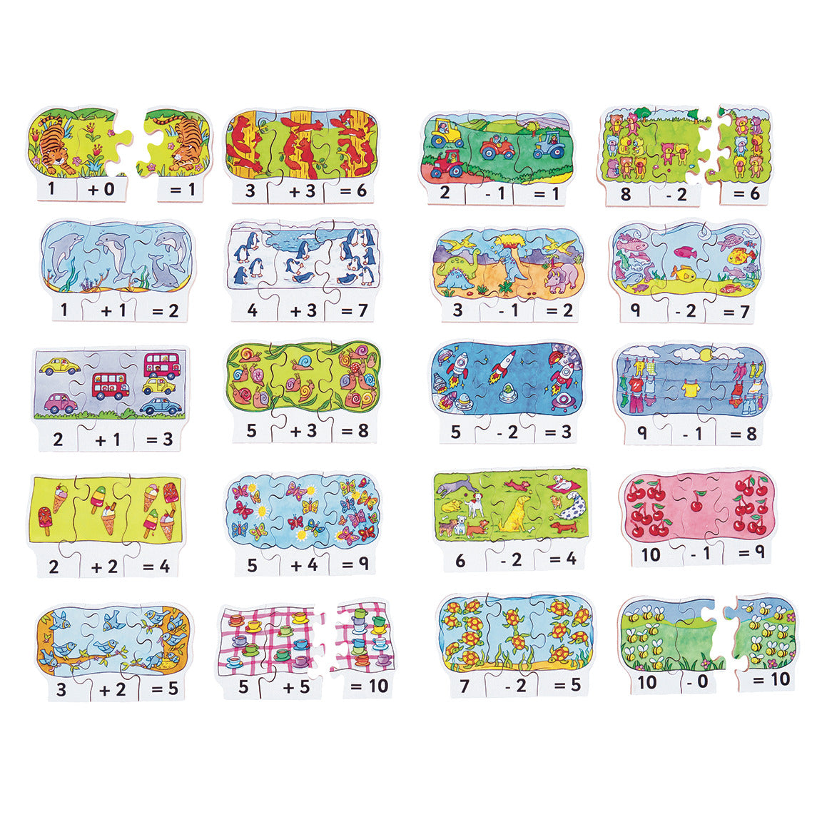 Addition And Subtraction 20 Puzzles