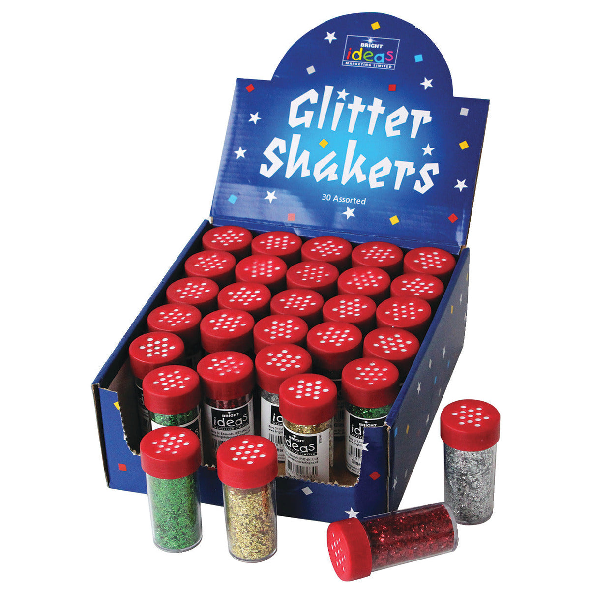 Glitter Shakers Asst.Box 30X18G