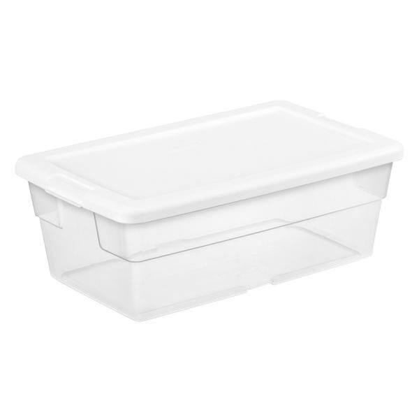BIN CLEAR PLASTIC W/LID 6 QUART