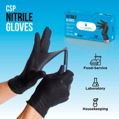 FIRST AID - CLEAN SPACE PROJECT 5.5 MIL INDUSTRIAL NITRILE POWDER FREE GLOVES SMALL - 100/BOX
