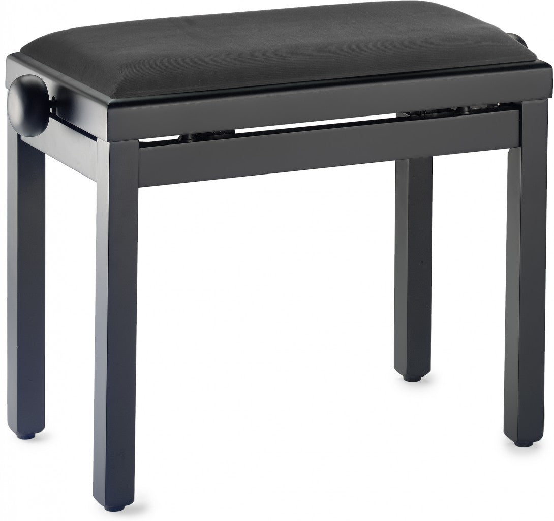 Stagg PBF39 adjustable piano stool - Matt black, with black dralon seat