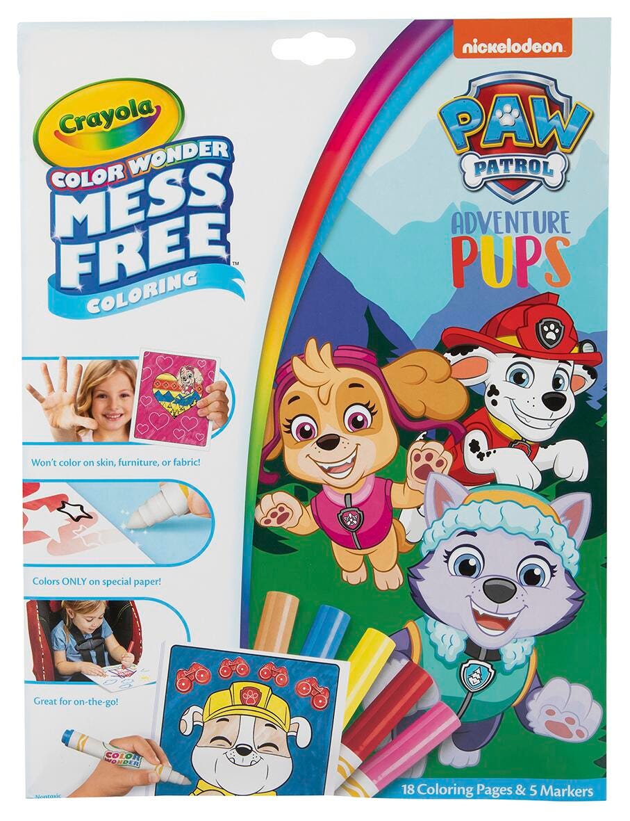 BOOK COLORING CRAYOLA COLOR WONDER PAW PATROL
