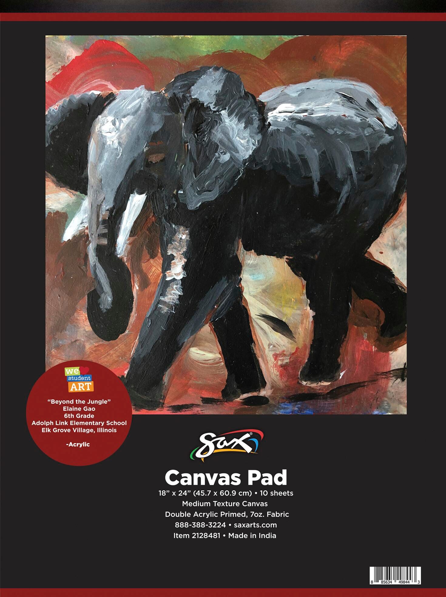 CANVAS PAD GENUINE SAX 18X24 IN PAD OF 10 SHEETS