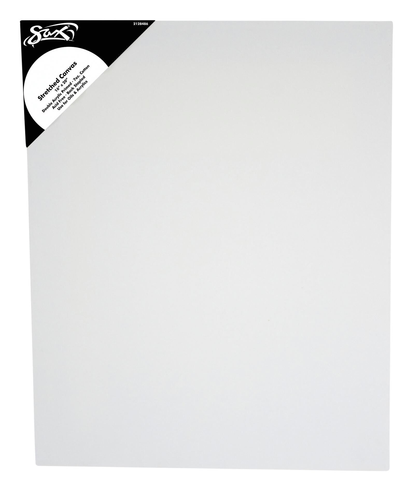 SAX CANVAS STRETCHED 16X20 IN WHITE